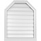 Ekena Millwork Octagonal Top Surface Mount PVC Gable Vent w/ 2"W x 2"P Brickmould Sill Frame, 24"W x 30"H GVPOT24X3003SF - alternate 1